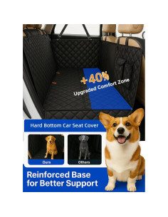 Funda de Asiento para Perros Fidozen SC9V1 Negro Impermeable 2