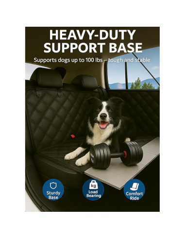 Funda de Asiento para Perros Fidozen SC9V1 Negro Impermeable