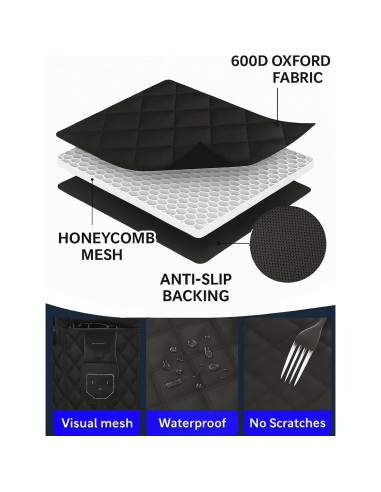 Funda de Asiento para Perros Fidozen SC9V1 Negro Impermeable