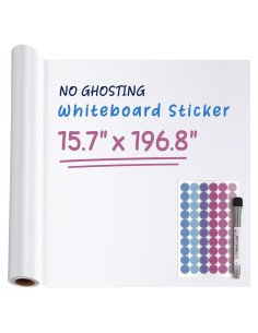 Papel Tapiz de Pizarra Blanca Autoadhesivo MaxGear 5m x 40cm