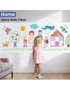 Papel Tapiz de Pizarra Blanca Autoadhesivo MaxGear 5m x 40cm 2