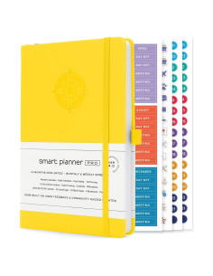 Planificador Inteligente Pro A5 Sin Fecha Amarillo - Organizador Diario