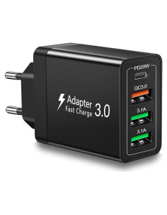 Adaptador de Enchufe Europeo 40W CARZONJX 4 Puertos USB C
