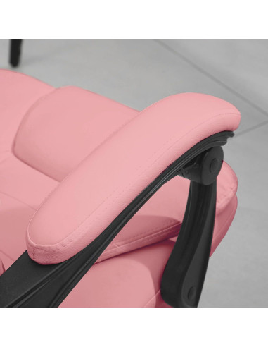 Silla de Oficina Vinsetto con Masaje y Reposapiés Rosa