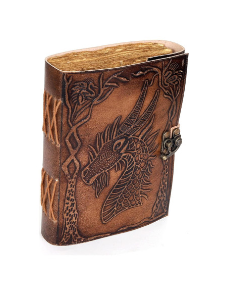 Diario de Cuero Vintage CREATIVE LEATHER ART 200 Páginas