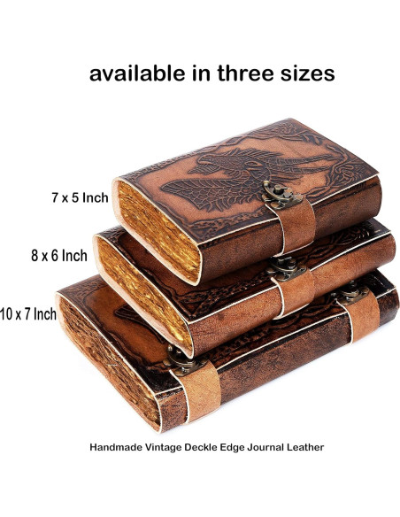 Diario de Cuero Vintage CREATIVE LEATHER ART 200 Páginas