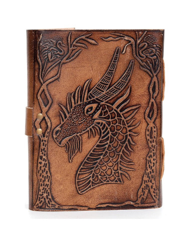 Diario de Cuero Vintage CREATIVE LEATHER ART 200 Páginas