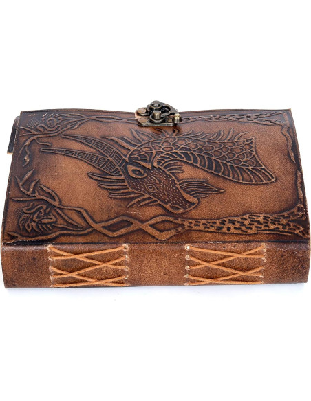 Diario de Cuero Vintage CREATIVE LEATHER ART 200 Páginas