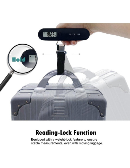 Balanza de Equipaje Digital NUTRI FIT 50kg Pantalla LCD