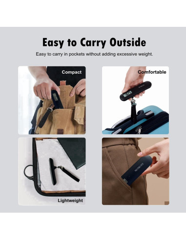 Balanza de Equipaje Digital NUTRI FIT 50kg Pantalla LCD