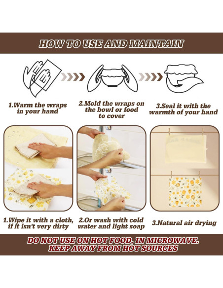 Bolsa de Pan de Cera de Abeja CalmBloom Grande Ecológica