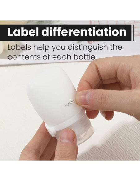 Botellas de Silicona de Viaje RONRONS 1oz A Prueba de Fugas - 4 Piezas