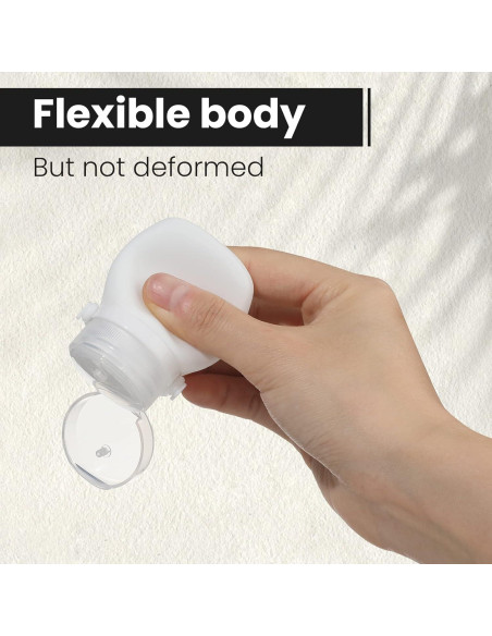 Botellas de Silicona de Viaje RONRONS 1oz A Prueba de Fugas - 4 Piezas