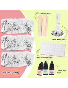 Cera de Gel Clara 1.65 kg Blingfun para Velas DIY 2