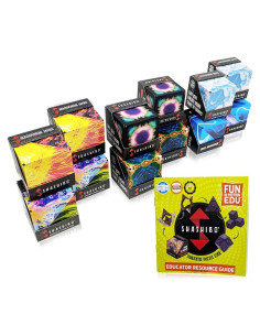 Cubo Magnético Antiestrés Shashibo - Paquete de 12 Unidades