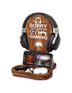 Soporte para Auriculares de Madera CryCarrot - Diseño Multifuncional