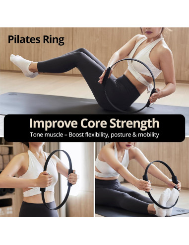 Anillo de Pilates Build & Fitness 34.3 cm Silicona y Fibra