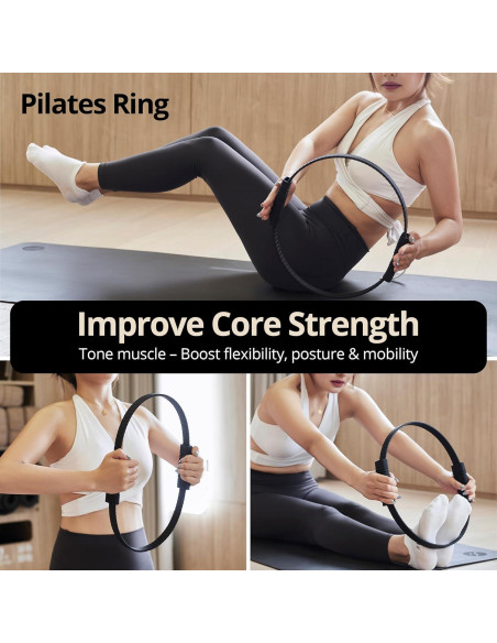 Anillo de Pilates Build & Fitness 34.3 cm Silicona y Fibra