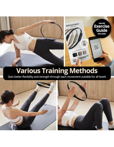 Anillo de Pilates Build & Fitness 34.3 cm Silicona y Fibra