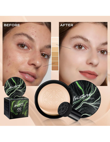 Crema CC con Cojín de Aire - Base de Maquillaje Nude 100g