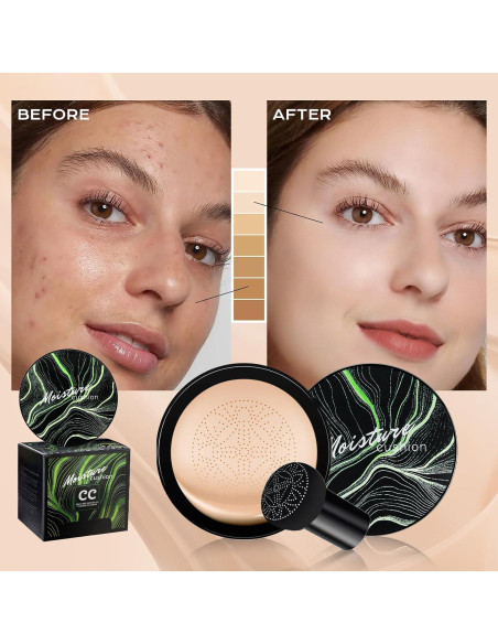 Crema CC con Cojín de Aire - Base de Maquillaje Nude 100g