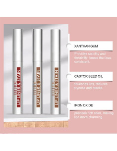 Juego de 3 Lápices de Labios Peel Off Baorder 28.35g 2