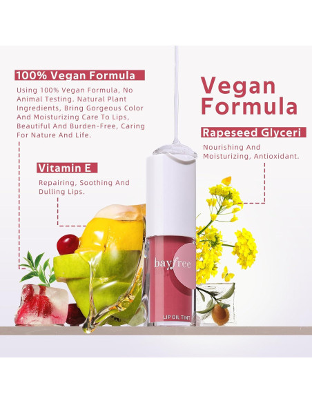 Aceite Labial Hidratante Bayfree 4.4 ml - Brillo y Color