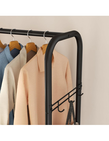 Perchero portátil SINGAYE 72 cm con estante doble y gancho