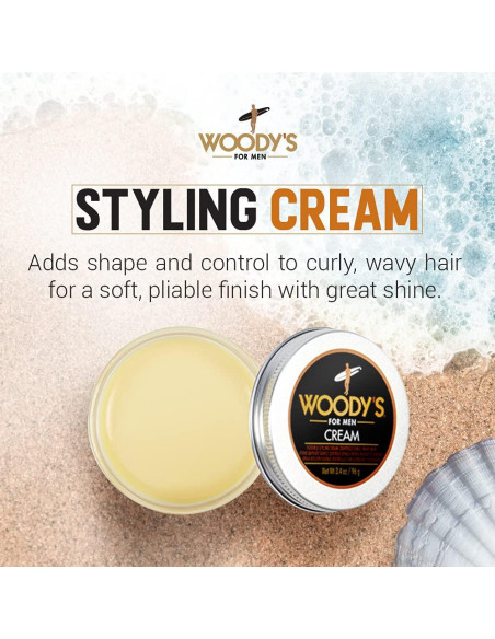 Crema para Cabello Rizado Woody 96 g - Fijación Suave y Brillo Crema para Cabello Rizado Woody 96 g - Fijación Suave y Brillo