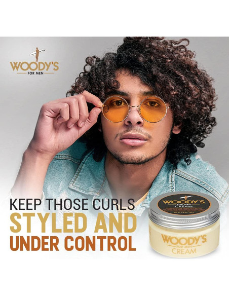 Crema para Cabello Rizado Woody 96 g - Fijación Suave y Brillo Crema para Cabello Rizado Woody 96 g - Fijación Suave y Brillo