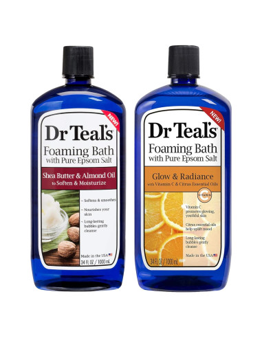 Combo de Baño Espumoso Dr Teal's 2 L Manteca de Karité y Vitamina C