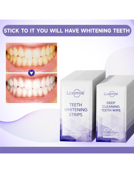 Tiras Blanqueadoras de Dientes Luxsmile 28 Sets 56 Piezas