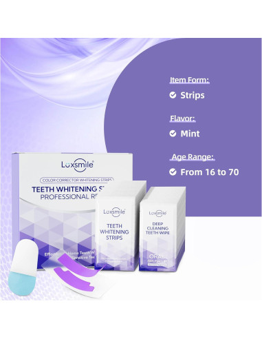Tiras Blanqueadoras de Dientes Luxsmile 28 Sets 56 Piezas