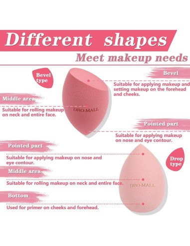 Juego de Esponjas de Maquillaje Mystic Orchard - 7 Piezas Multicolor