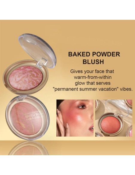 Rubor Horneado Corlo 9g - Marmoleado Brillante para Mejillas