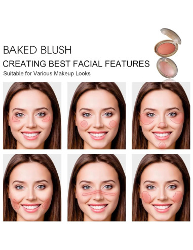 Rubor Horneado Corlo 9g - Marmoleado Brillante para Mejillas