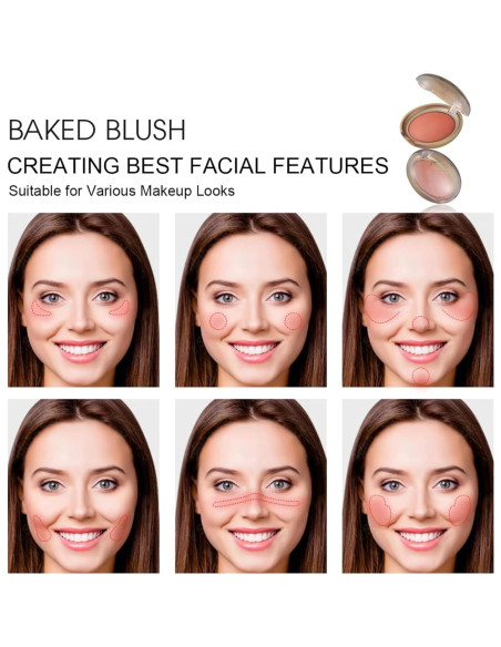 Rubor Horneado Corlo 9g - Marmoleado Brillante para Mejillas