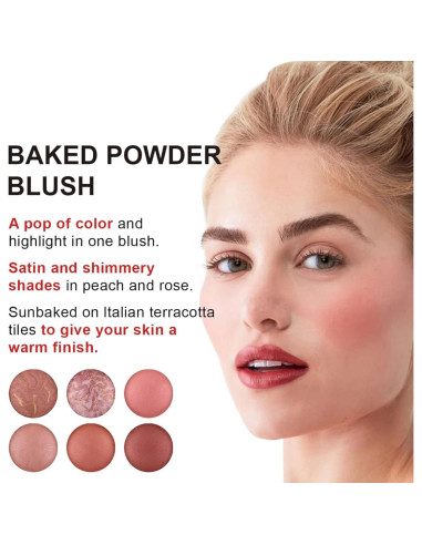 Rubor Horneado Corlo 9g - Marmoleado Brillante para Mejillas