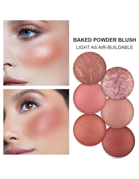 Rubor Horneado Corlo 9g - Marmoleado Brillante para Mejillas