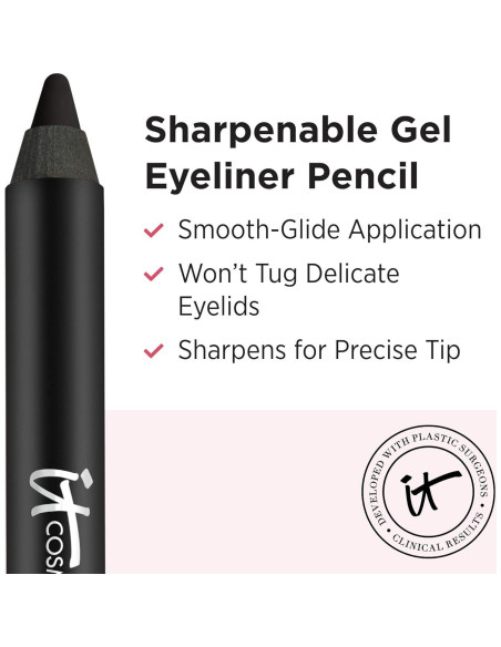 Lápiz de Ojos Gel IT Cosmetics Superhero - Negro Ultra Intenso - 1.19 g