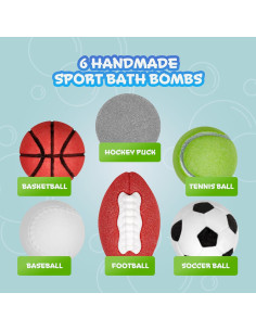 Set de 6 Bombas de Baño Deportivas Bathletes - Juguetes para Niños 2