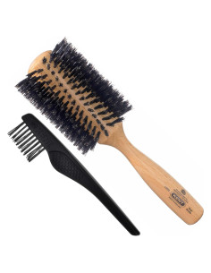 Cepillo Redondo Kent LBR3 de Madera de Haya para Cabello Largo