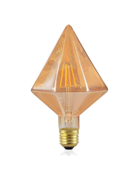 Bombilla Edison LED Vintage Diamante 40W Ámbar Cálido 320LM