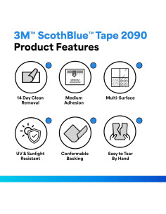 Cinta de Pintor ScotchBlue 3M 2090 - 1.27 cm x 54.86 m 2