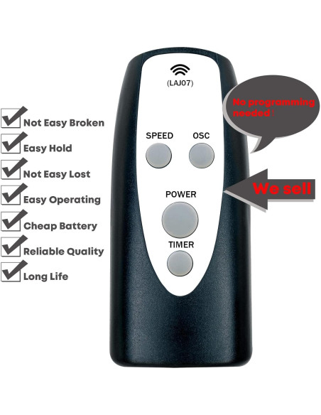 Control Remoto Reemplazo Lasko Ventilador Torre Oscilante