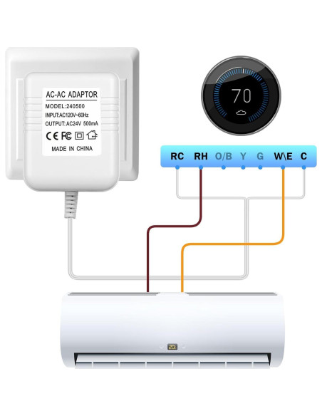 Adaptador de Alimentación 24V 500mA para Timbres y Termostatos