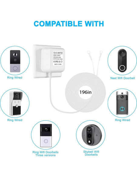 Adaptador de Alimentación 24V 500mA para Timbres y Termostatos