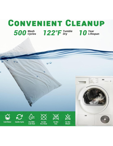 Protector de Almohada Impermeable Gogreen Reina 2 Piezas 50.8x76.2 cm