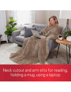 Manta con peso Sunbeam 6.8 kg, terciopelo y microfibra 137x185 cm 2