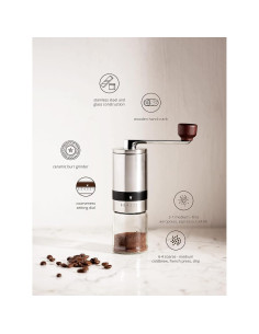 Molino de Café Manual Laguna Pacific | 6 Configuraciones | Acero Inoxidable 2
